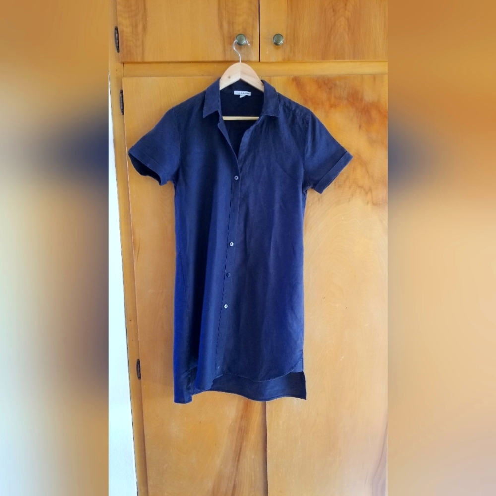 James Perse linen shirt dress